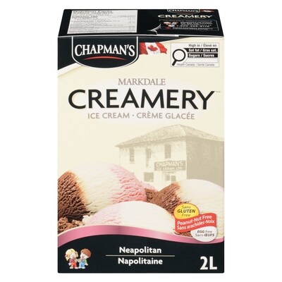 Chapman’s Markdale Creamery Napolitaine crème glacée 2 l, 0,27 $/100ml