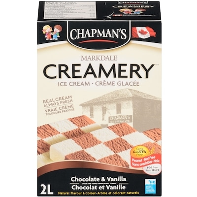 Chapmans Markdale Creamery Chocolate Vanilla Checkerboard Ice Cream 2 l, $0.30/100ml