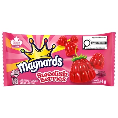 Maynards Swedish Berries Gummy Candy 64 g, $2.80/100g