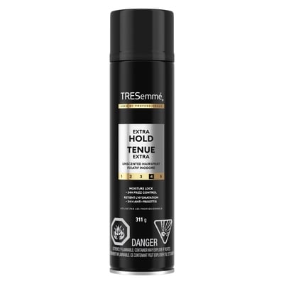 Tresemme Unscented Extra Hold Hairspray for protection from humidity 311 g, $3.21/100ml