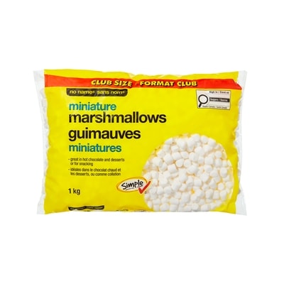 Sans Nom Mini guimauves, format club 1 kg, 0,68 $/100g