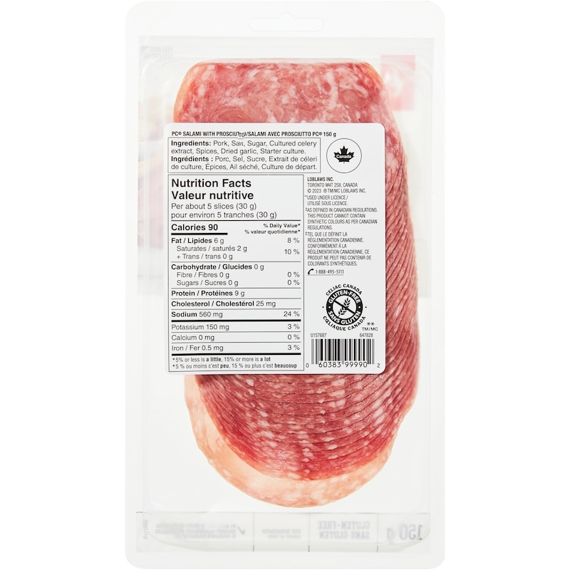 Thinly Sliced Salami with Prosciutto