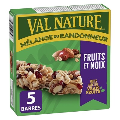 Nature Valley Granola Tendres Mélange du Randonneur, Fruits et Noix, 5 Barres 175 g, 1,43 $/100g