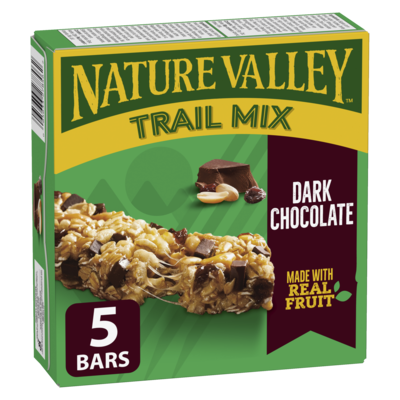 Nature Valley Chewy Trail Mix Granola Bars, Dark Chocolate, 5 ct 175 g, $2.14/100g
