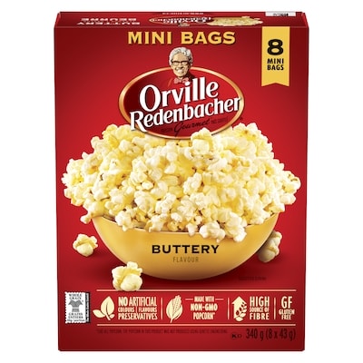 Orville Mini Bags, Buttery 8x43.0 g, $1.18/100g