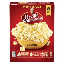 Orville Redenbacher’s Mini sacs de maïs à éclater au beurre 8x43.0 g, 1,62 $/100g