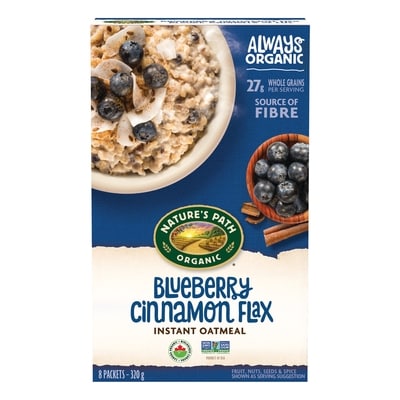 Nature's Path Organic Blueberry Cinnamon Flax Instant Oatmeal 320 g, $1.87/100g