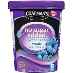 Chapmans No Sugar Added Lactose Free Ice Cream Vanilla - 1 l | Zehrs