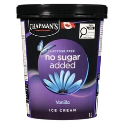 Chapmans No Sugar Added Lactose Free Ice Cream Vanilla - 1 l | Zehrs