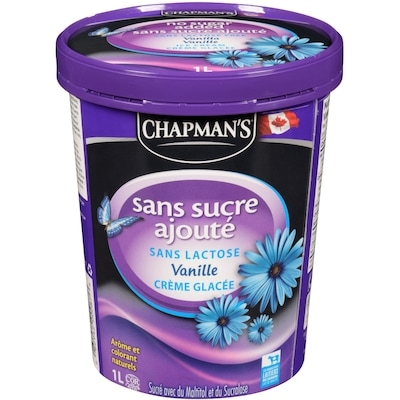Chapman’s Sans sucre ajouté sans lactose crème glacée Vanille 1 l, 0,85 $/100ml