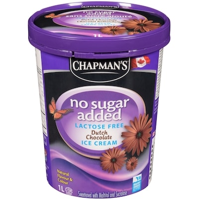 Chapmans No Sugar Added Lactose Free Ice Cream Dutch Chocolate  1 l, $0.70/100ml
