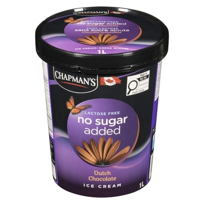 Chapmans No Sugar Added Lactose Free Ice Cream Dutch Chocolate 1 l, $0.95/100ml