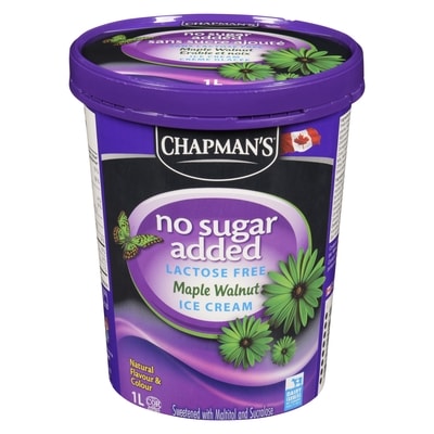 Chapmans No Sugar Added Lactose Free Ice Cream Maple Walnut 1 l, $0.95/100ml