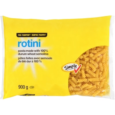 No Name Rotini 900 g, $0.25/100g