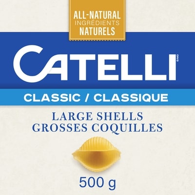 Catelli Classic, Large Shells Pasta 500 g, $0.60/100g