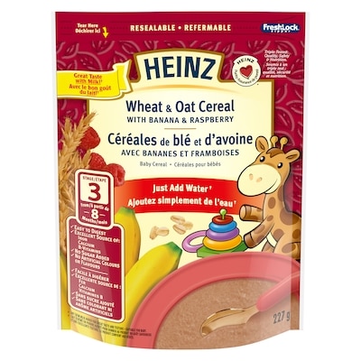 Heinz Wheat Oat Cereal with Milk 227 g, $1.98/100g