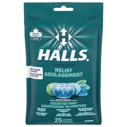 Halls Mentho-Lyptus No Sugar Added Assorted Mint Cough Drops, 25 Lozenges 25 ea, $0.20/1ea