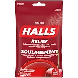 Halls Cherry Flavour Cough Drops, Throat Lozenges, Sore Throat Relief, 30 Lozenges (Pack of 12) 12x30.0 ea, $0.11/1ea