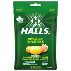Halls Vitamin C Assorted Citrus Cough Drops, help maintain immune function 30 ea, $0.17/1ea