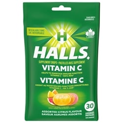 Halls Vitamin C Assorted Citrus Cough Drops, help maintain immune function 30 ea, $0.17/1ea