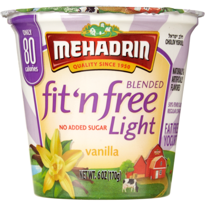 Mehadrin Yogourt à la vanille Fit N’ Free 170 g, 1,94 $/100g