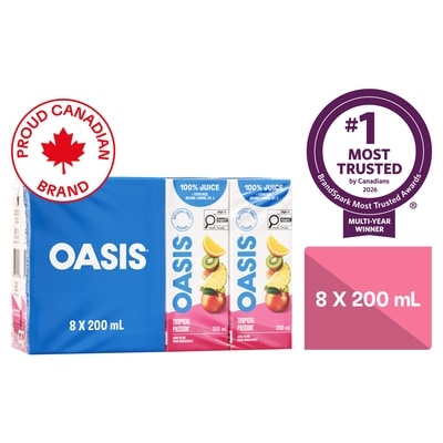 Oasis Tropical Passion Fruit Juice 8x200.0 ml, $0.28/100ml