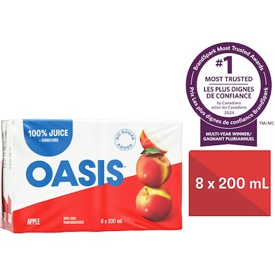Oasis Apple Juice 8x200.0 ml, $0.34/100ml