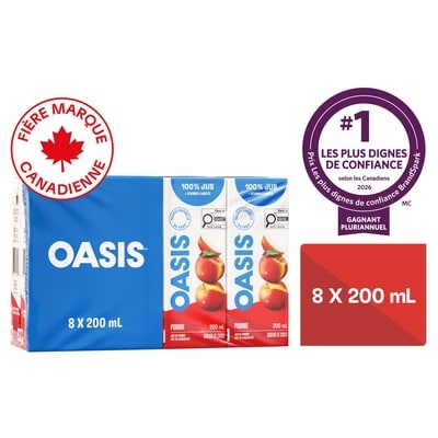 Oasis Jus de pomme 8x200.0 ml, 0,28 $/100ml