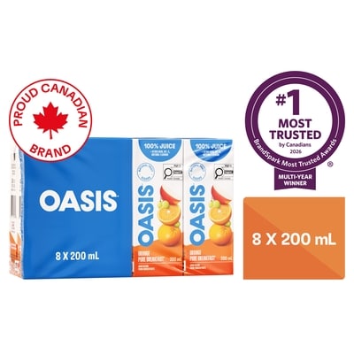 Oasis Orange Pure Breakfast Juice 8x200.0 ml, $0.30/100ml