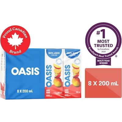 Oasis Exotic Mango Fruit Juice 8x200.0 ml, $0.31/100ml
