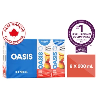 Oasis Jus de mangue exotique 8x200.0 ml, 0,34 $/100ml