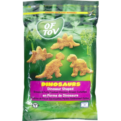 Of Tov Kosher Dinosaur Shape Chicken Breast Cutlets 907 g, $3.20/100g