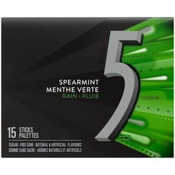 Wrigley's Spearmint-Rain Flavoured Sugar Free Chewing Gum, 1 Sticks, 1 Pack 1 ea, $2.00/1ea