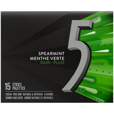 Wrigley’s Rain saveur menthe verte, gomme sans sucre 1 ea, 3,19 $/1ch