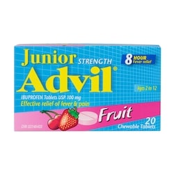 Junior Strength Chewable Tablets, Fruit Flavour, 20 Count