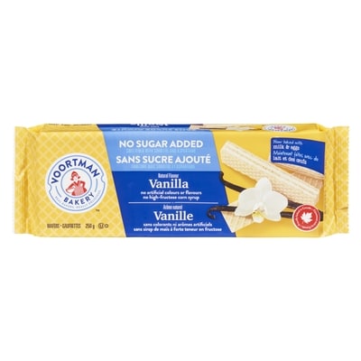 Voortman No Sugar Added Vanilla 250 g, $1.60/100g