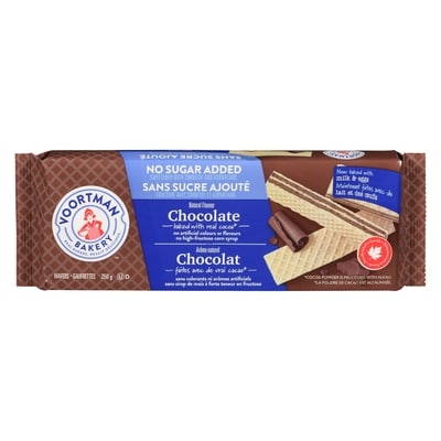 Voortman No Sugar Added Chocolate 250 g, $1.60/100g