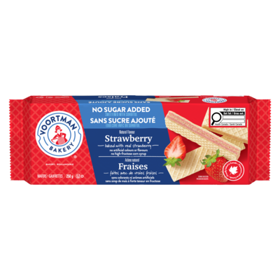 Voortman No Sugar Added Strawberry 250 g, $1.60/100g