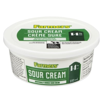 Farmers 14% Sour Cream 250 ml, $1.80/100ml