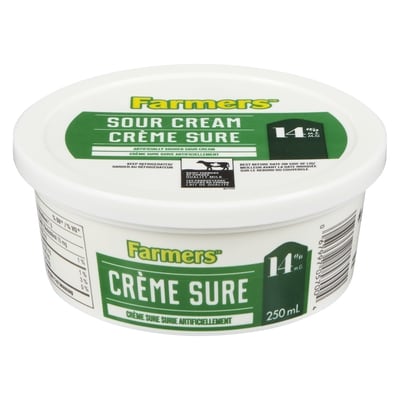 Farmers Crème sure 14% 250 ml, 1,80 $/100ml