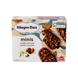 Haagen Dazs Miniatures Vanilla Almond Ice Cream Bars 4x55.0 ml, $2.50/100ml