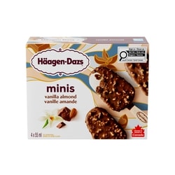 Häagen-Dazs Barres De Crème Glacée Miniatures Vanille Amande 4x55.0 ml, 2,27 $/100ml