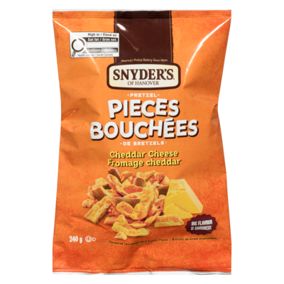 Snyders Morceaux de bretzels au cheddar 240 g, 1,87 $/100g