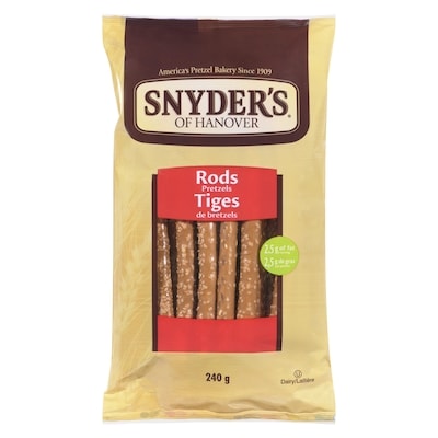 Snyders Pretzel Rods 240 g, $1.87/100g