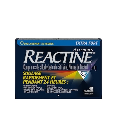 Réactine Comprimés Extra fort à 10 mg 48 ea, 0,78 $/1ch