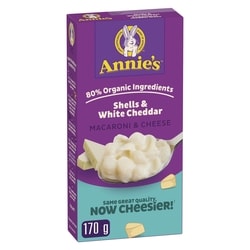 Annie's Macaroni & Cheese, Shells & White Cheddar 170 g, $1.18/100g