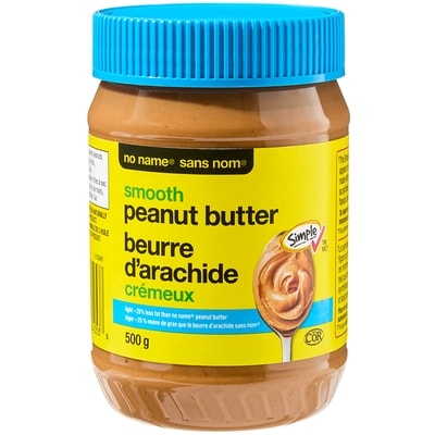 No Name Smooth Light Peanut Butter 500 g, $0.60/100g