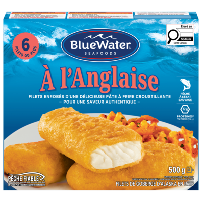 BlueWater Seafoods Poisson à l'Anglaise 500 g, 2,00 $/100g