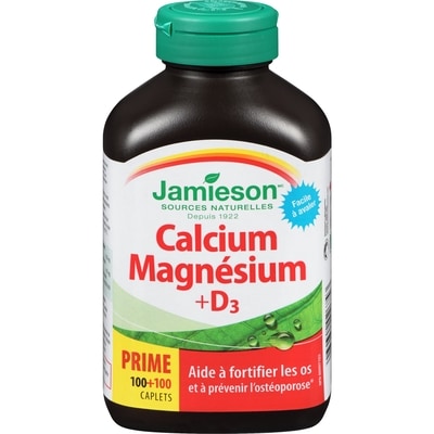 Jamieson Caplets de calcium, de magnésium et de vitamine D3 200 ea, 0,07 $/1ch