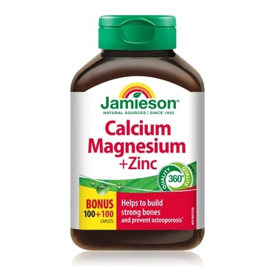 Jamieson Calcium Magnesium & Zinc Caplets 200 ea, $0.08/1ea